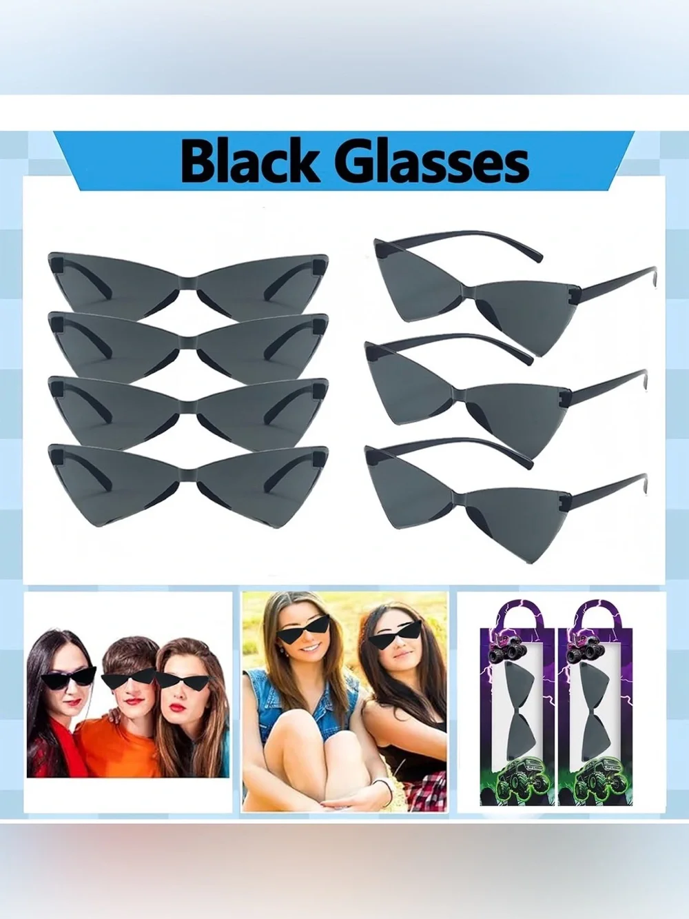 24 Pcs Monster Truck Party Favors 12PCS Black Sunglasses 12PCS Lightning Boxes